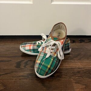 Plaid print sneakers